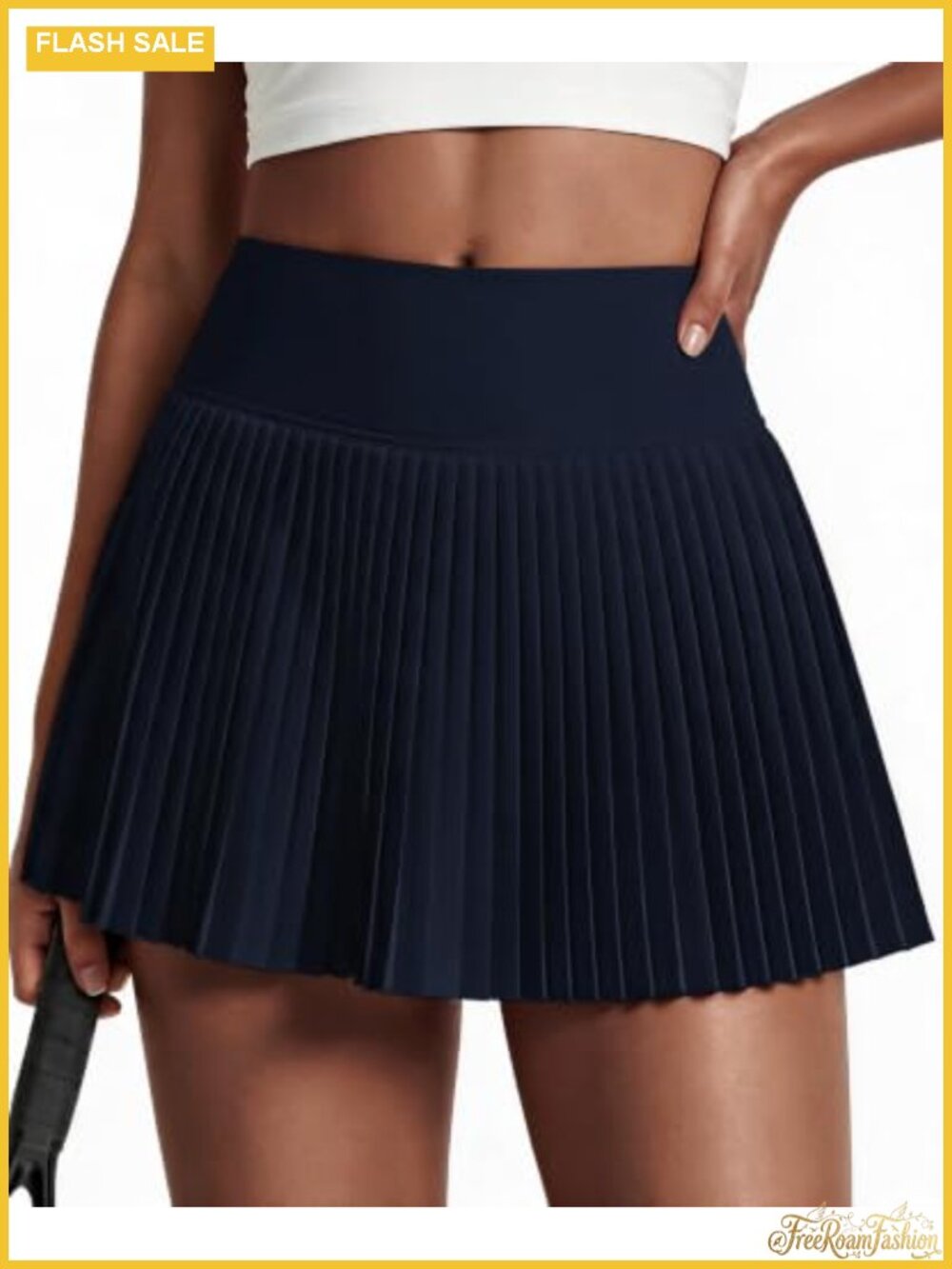 Pleated Tennis Skirt with Shorts Flowy Mini Skort High Waist Athletic